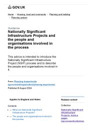 Nationally significant infrastructure projects and the people and organisations involved in the process