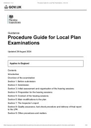 Procedure guide for local plan examinations