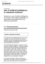 Use of artificial intelligence in casework evidence