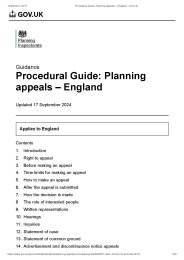 Procedural guide: planning appeals - England