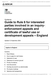 Guide to rule 6 for interested parties involved in an inquiry - enforcement appeals and certificate of lawful use or development appeals - England