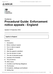 Procedural guide: enforcement notice appeals - England