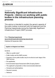 Nationally significant infrastructure projects: advice on working with public bodies in the infrastructure planning process