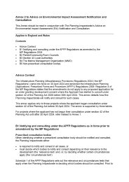 Annex 2 to Advice on Environmental Impact Assessment notification and consultation