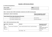 Appendix 1: WFD overview matrices