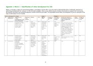 Appendix 1: Matrix 1 - identification of 'other development' for CEA