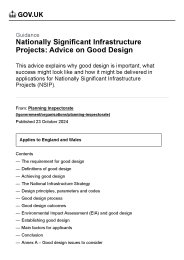 Nationally significant infrastructure projects: advice on good design