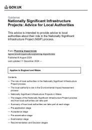 Nationally significant infrastructure projects: advice for local authorities