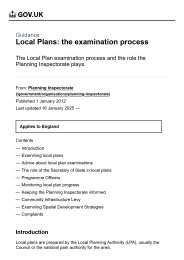 Local plans: the examination process