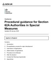 Procedural guidance for Section 62A authorities in special measures