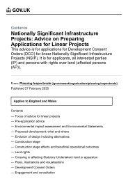 Nationally significant infrastructure projects: advice on cumulative effects assessment