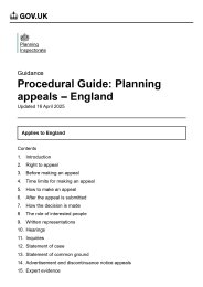Procedural guide: planning appeals - England