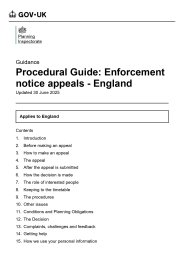 Procedural guide: enforcement notice appeals - England