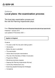 Local plans: the examination process