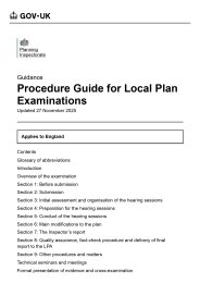 Procedure guide for local plan examinations