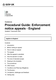 Procedural guide: enforcement notice appeals - England