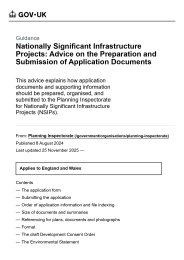 Nationally significant infrastructure projects: advice on the preparation and submission of application documents