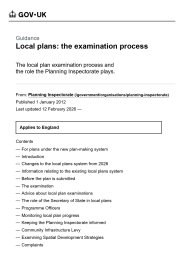 Local plans: the examination process