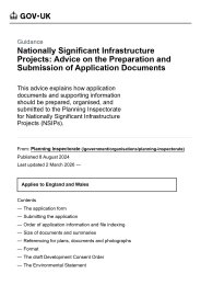 Nationally significant infrastructure projects: advice on the preparation and submission of application documents