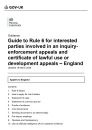 Guide to rule 6 for interested parties involved in an inquiry - enforcement appeals and certificate of lawful use or development appeals - England