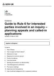 Guide to Rule 6 for interested parties involved in an inquiry - planning appeals and called-in applications