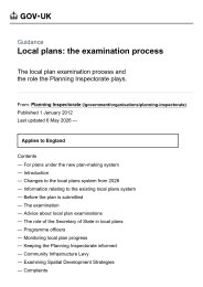 Local plans: the examination process
