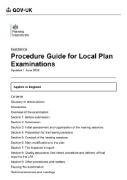 Procedure guide for local plan examinations