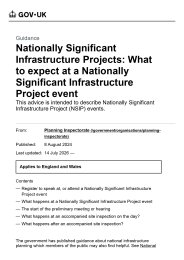 Nationally significant infrastructure projects: what to expect at a Nationally Significant Infrastructure Project event