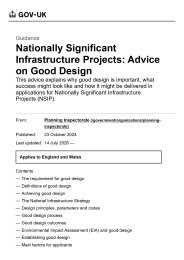 Nationally significant infrastructure projects: advice on good design