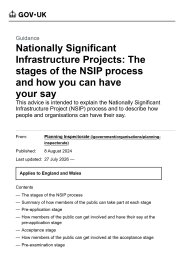 Nationally significant infrastructure projects: the stages of the NSIP process and how you can have your say