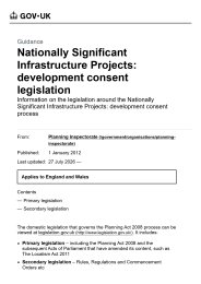 Nationally significant infrastructure projects: development consent legislation