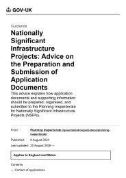 Nationally significant infrastructure projects: advice on the preparation and submission of application documents
