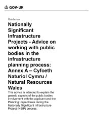 Nationally significant infrastructure projects - advice on working with public bodies in the infrastructure planning process. Annex A: Cyfoeth Naturiol Cymru/Natural Resources Wales