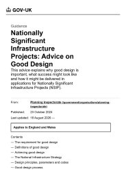 Nationally significant infrastructure projects: advice on good design