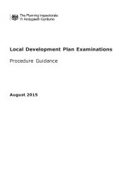 Local development plan examinations. Procedure guidance
