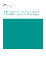 Enforcement, listed building enforcement and lawful development certificate appeals