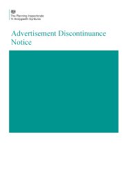 Advertisement discontinuance notice