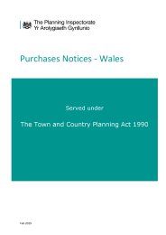 Purchase notices - Wales. Served under the Town and Country Planning Act 1990