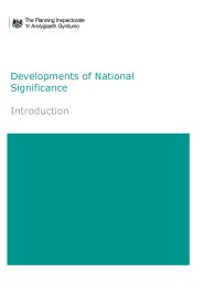 Developments of national significance - introduction