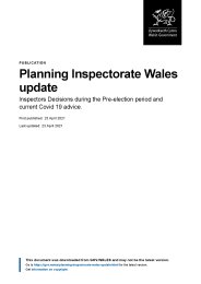 Planning Inspectorate Wales update 23 April 2021