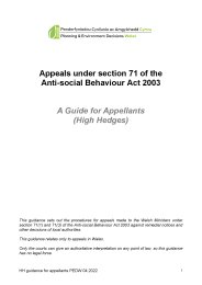 Appeals under section 71 of the Anti-social Behaviour Act 2003 - a guide for appellants (high hedges)