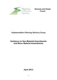 Guidance on non-material amendments and minor material amendments