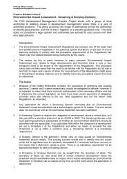 Environmental impact assessment - screening and scoping options