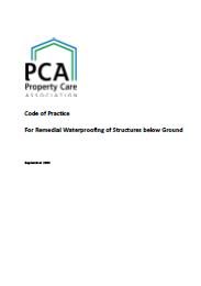 Code of practice for remedial waterproofing of structures below ground ...