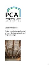 Code of practice for the investigation and control of wood destroying insects and fungi in buildings