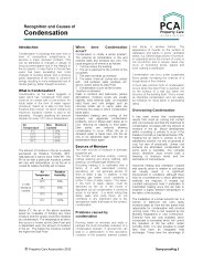 Recognition and causes of condensation