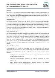 Waste classification for works in a commercial setting