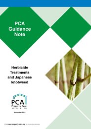 PCA guidance note - herbicide treatments and Japanese knotweed