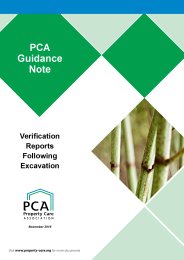 PCA guidance note - verification reports following excavation