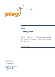 Bumpy ride - the funding and economics of highways maintenance on local roads in the English city regions